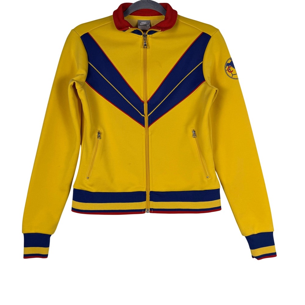 Nike Club America Track Jacket M Yellow Blue Red Retro Soccer Futbol Mexico Y2K